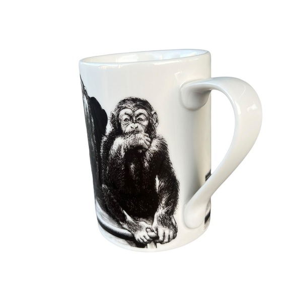 Slice of Life No Evil Coffee Mug Kent Barton Monkeys 222 Fifth See No Evil GUC - Picture 2 of 7